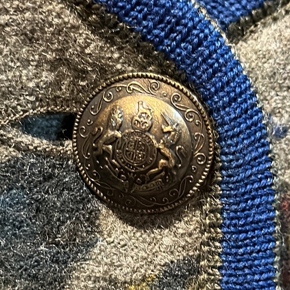 Geiger of Austria Wool Jacket Austrian Wool Sweater Cardigan Grey Multi Button - Picture 3 of 8